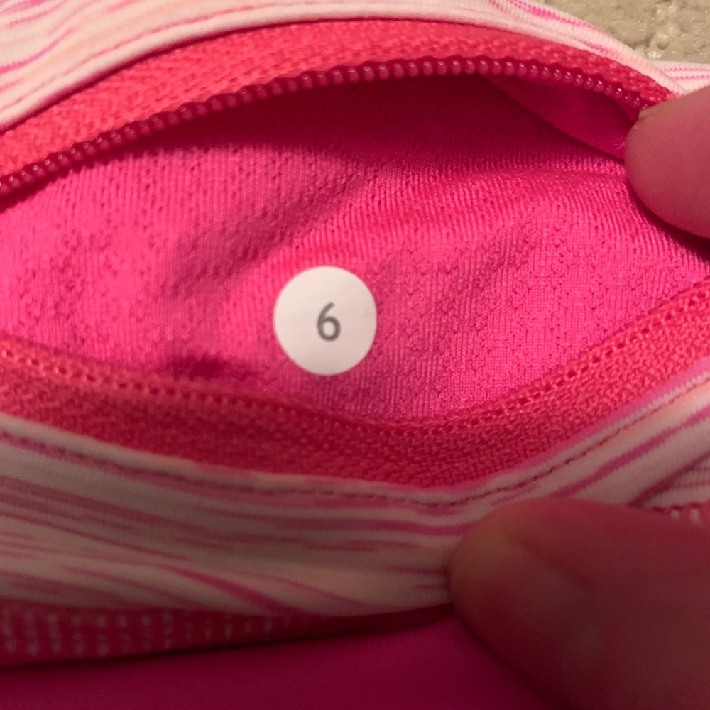 Lululemon Run Inspire Crop II Black/Pink Leggings - Picture 8 of 8